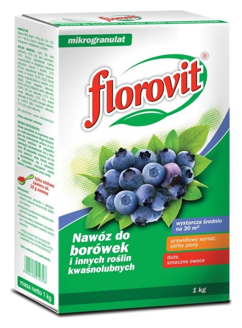 Florovit Nawóz granulowany do borówek i innych kwaśnolubnych roślin karton 1 kg