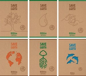 Herlitz zeszyt w kratkę, EcoLine, format A5, 60 kartek