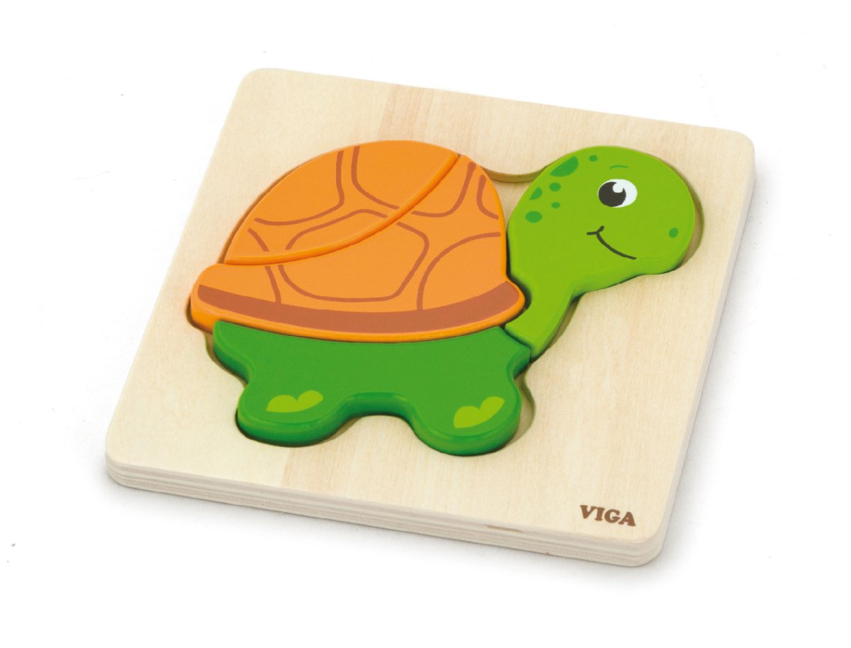 VIGA wigabatrynę Toys  Puzzle drewniane  żółw