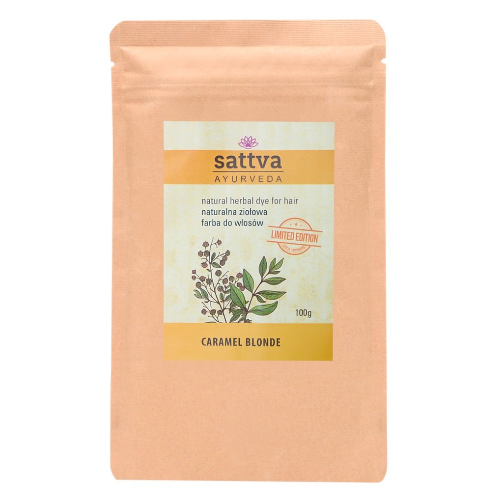Sattva ziołowa farba do włosów Carmel Blonde 100g