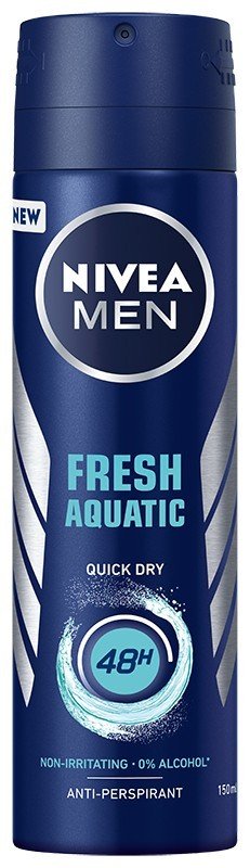 Nivea DEZODORANT FRESH AQUATIC 48H SPRAY MĘSKI 150ML
