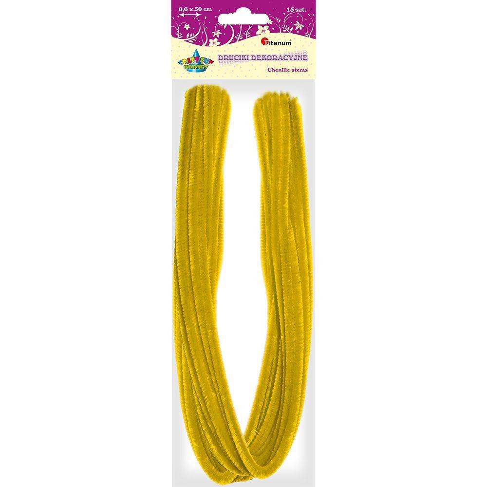 Titanum Druciki kreatywne, Craft-fun, 0,6 x 50 cm, żółty,