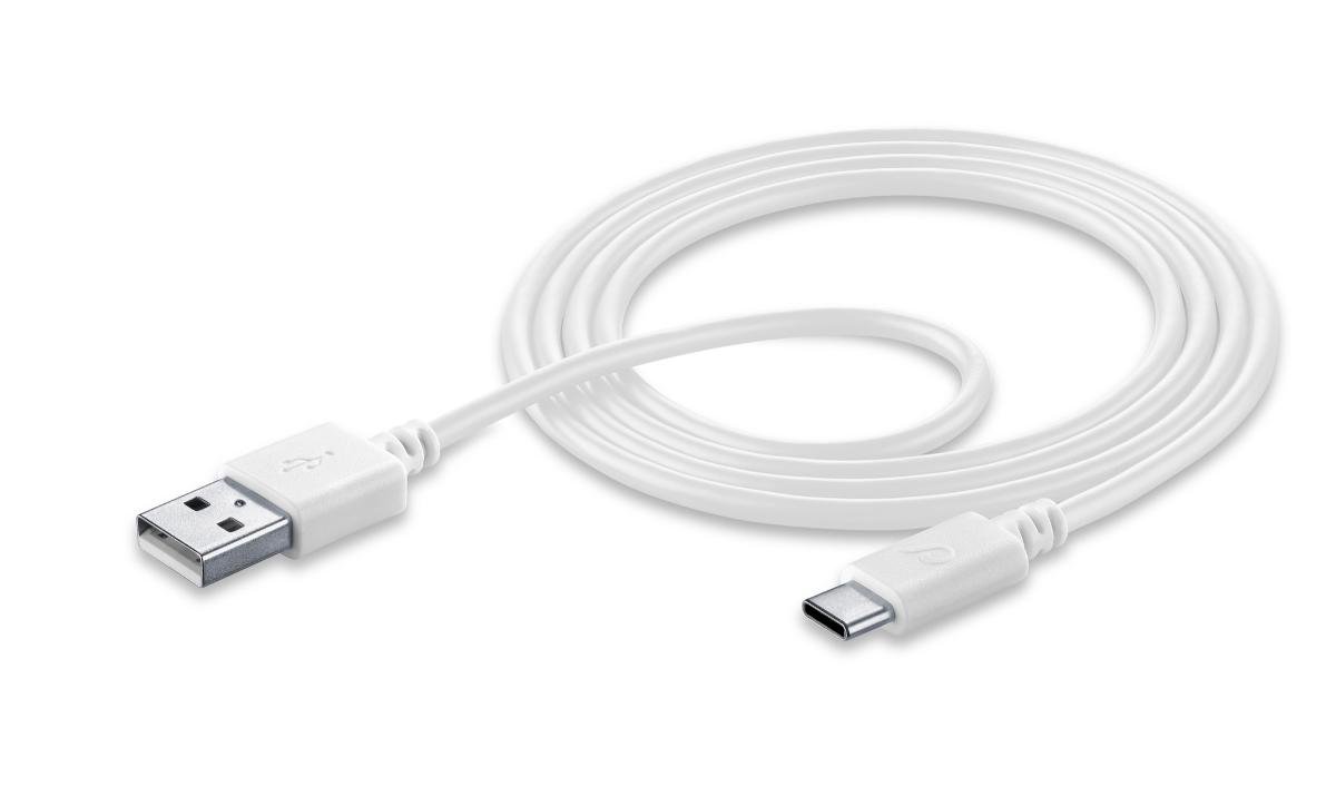 Cellular Line Kabel USB CELLULAR Kabel 1,2m USB-A USB-C biały KABKACELLUUSB002