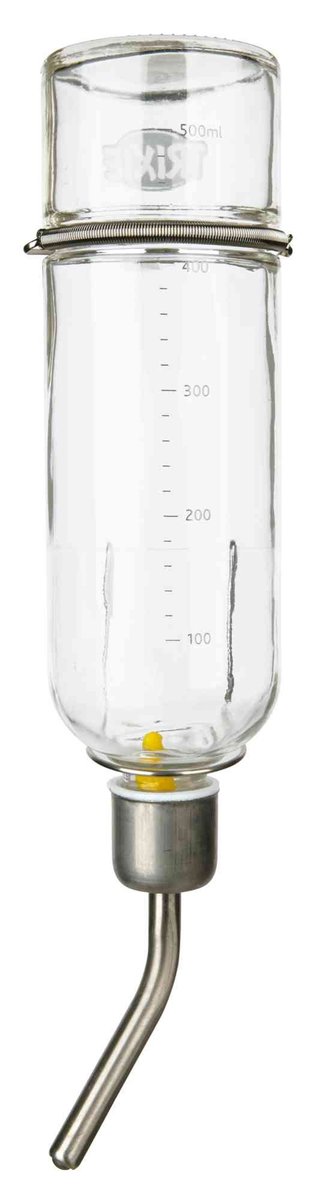 Trixie szklany poidło z przegubem kulowym zamknięciem na małe Nager, 500 ml 4011905604435