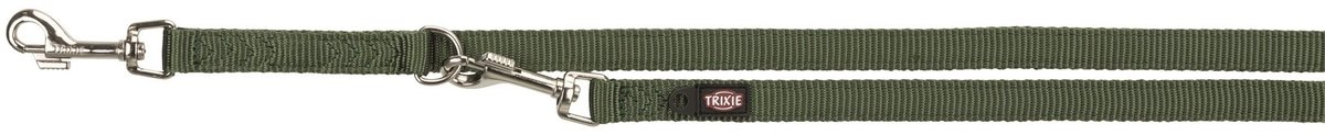 Trixie Smycz regulowana Premium podwójna XS-S 2.00 m/15 mm kolor leśny