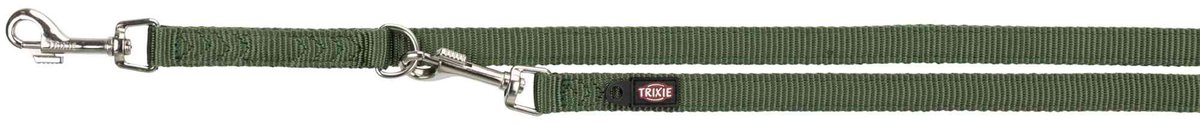 Trixie Smycz regulowana Premium podwójna M-L 2.00 m/20 mm kolor leśny