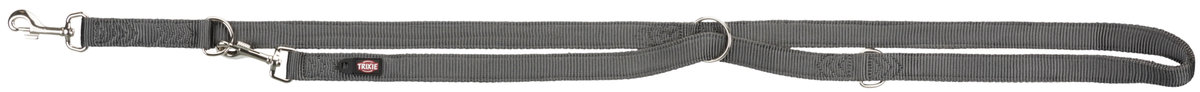 Trixie Smycz regulowana Premium podwójna L-XL 2.00 m/25 mm grafit