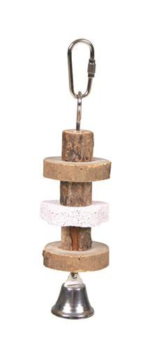 Trixie Zabawka dla ptaków z naturalnego drewna z dzwonkiem 16 cm TX-58951
