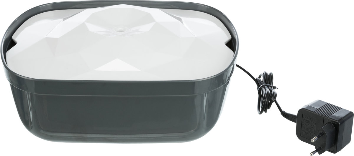 Trixie TRIXIE Polygon poidło automatyczne 2,5 l biało/szare 28 x 11 x 22 cm