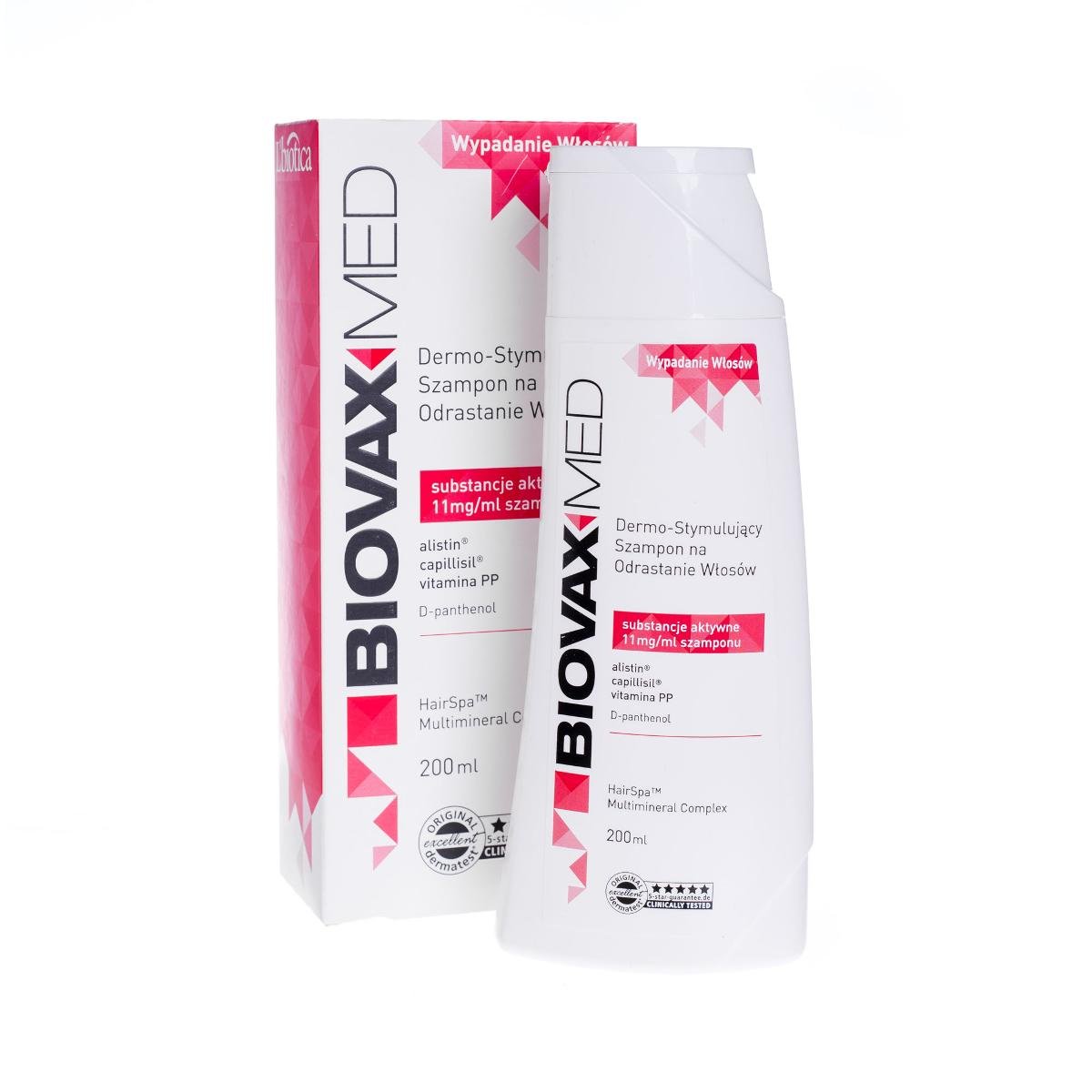 Lbiotica BIOVAX MED Szampon stymulujący odrost włosów 200ml