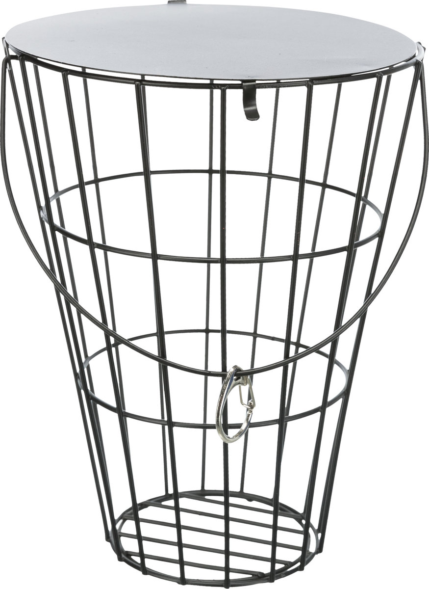 Trixie Podwieszany uchwyt na siano, metal, 21 cm, z pokrywką