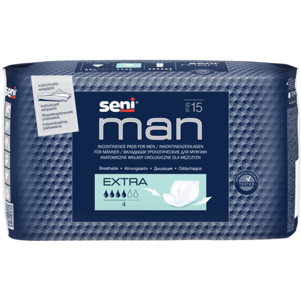 Seni Man Wkładki urologiczne Man Extra 15szt. SE-095-EX15-003