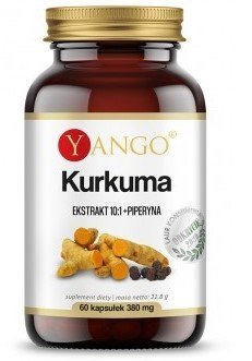 YANGO Yango Kurkuma Ekstrakt 60 Kaps. 380Mg 5905279845596