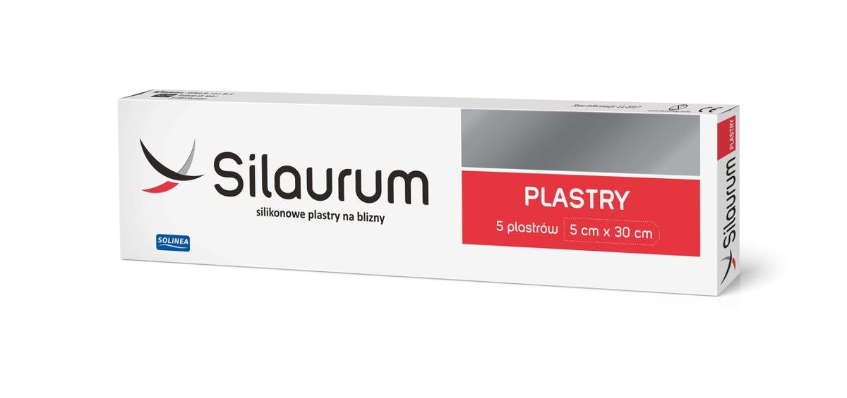 SOLINEA Silaurum silikonowe plastry na blizny x 5 szt 5cm x 30cm | DARMOWA DOSTAWA OD 199 PLN!