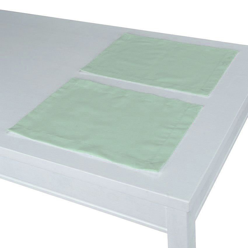 Dekoria pl pl Podkładka 2 sztuki zieleń eukaliptusa 40 x 30 cm Loneta 403-133-61