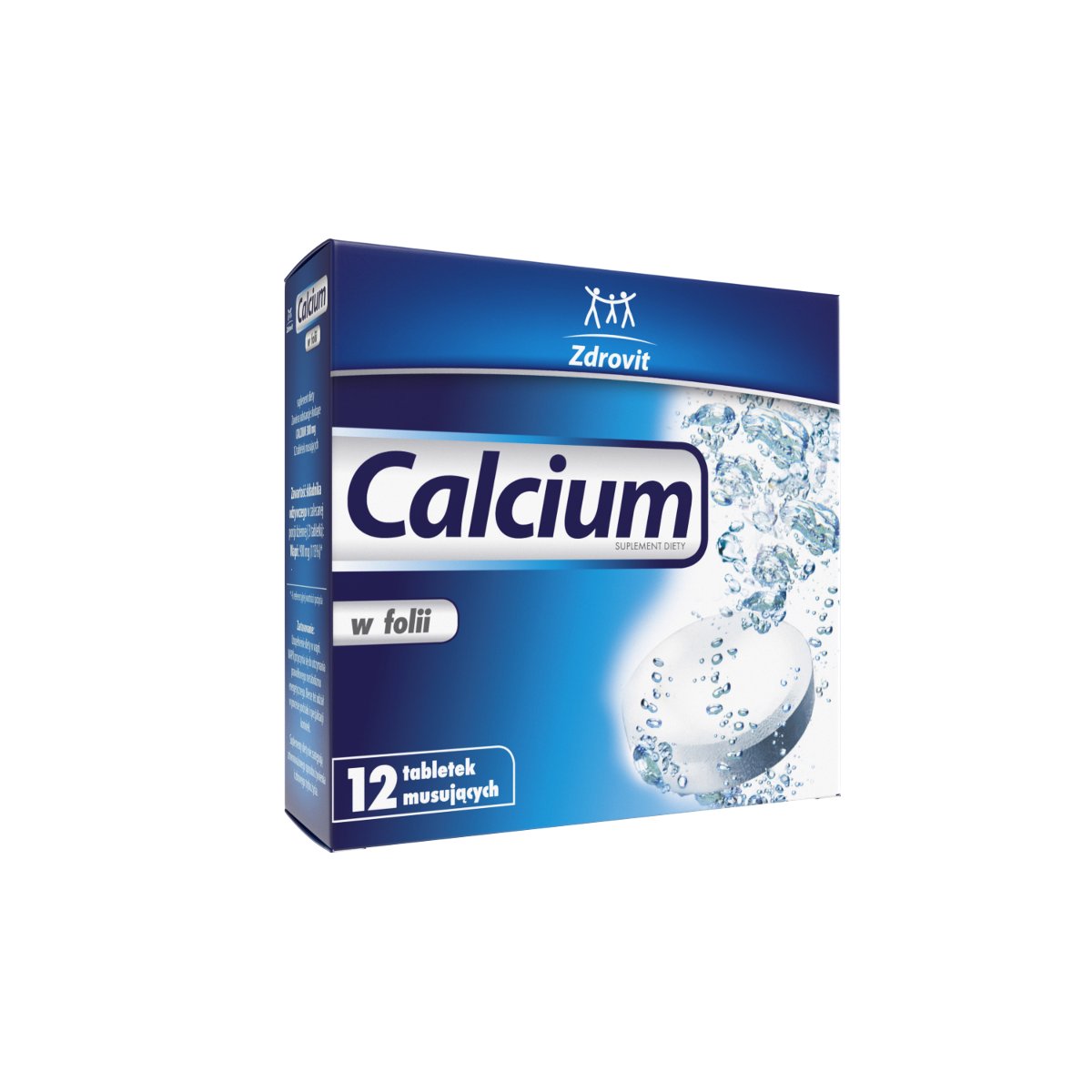 Zdrovit Calcium, suplement diety, 12 tabletek musujących