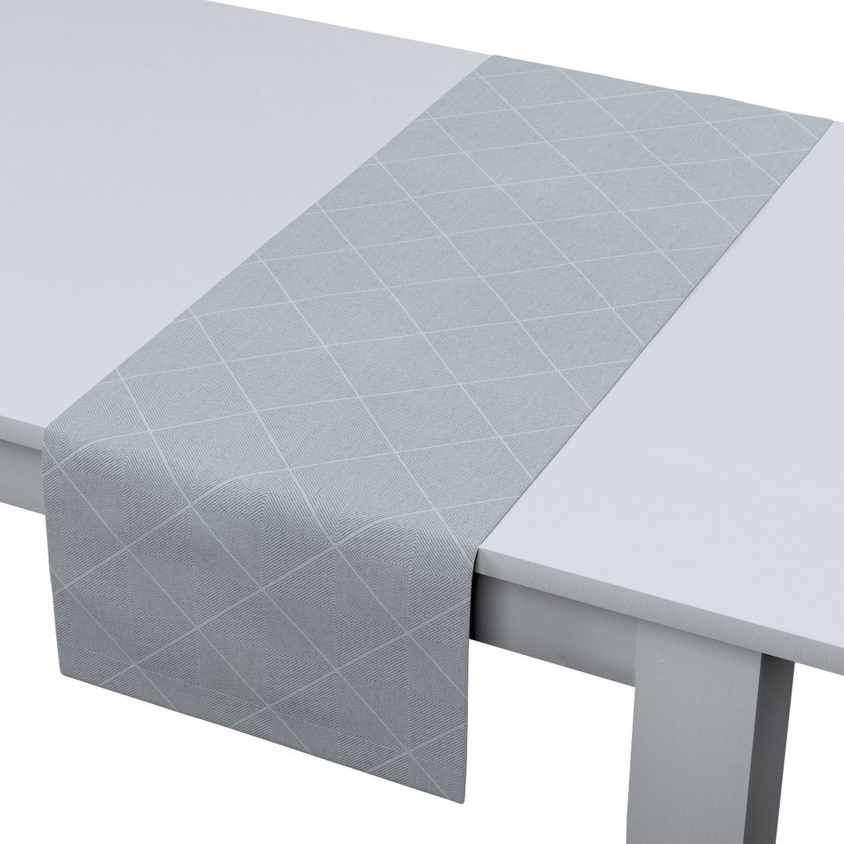 Dekoria pl pl Bieżnik prostokątny szaro srebrny 40 × 130 cm Venice 410-142-57