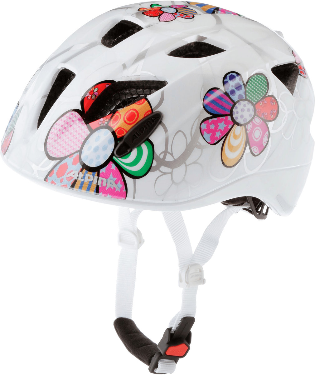 Alpina Ximo Flash kask rowerowy dla dzieci, biały 9710110_White Flower_47-51
