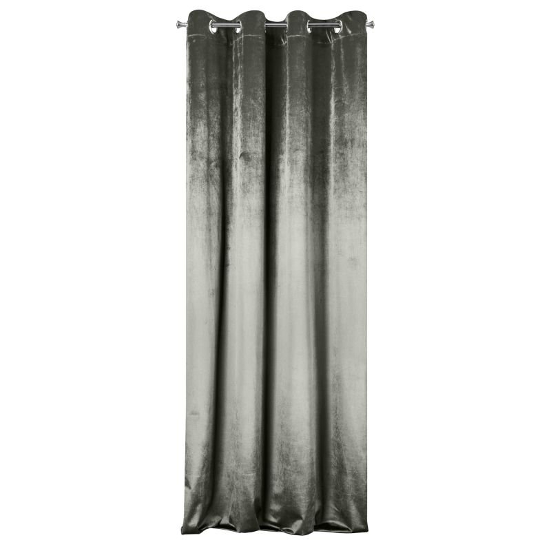 Euro Firany Zasłona 140 x 250 Dekoracyjna Velvet Taylor Srebrn 1205510