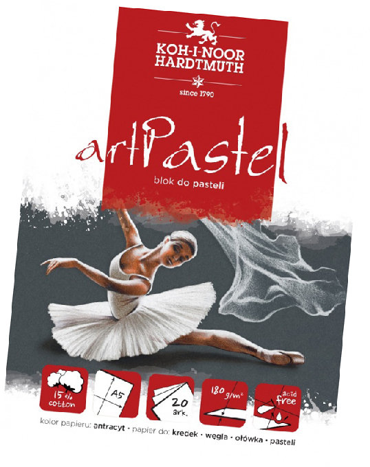 Koh-I-Noor Blok do pasteli artpastel antrycyt A5 20K 180g