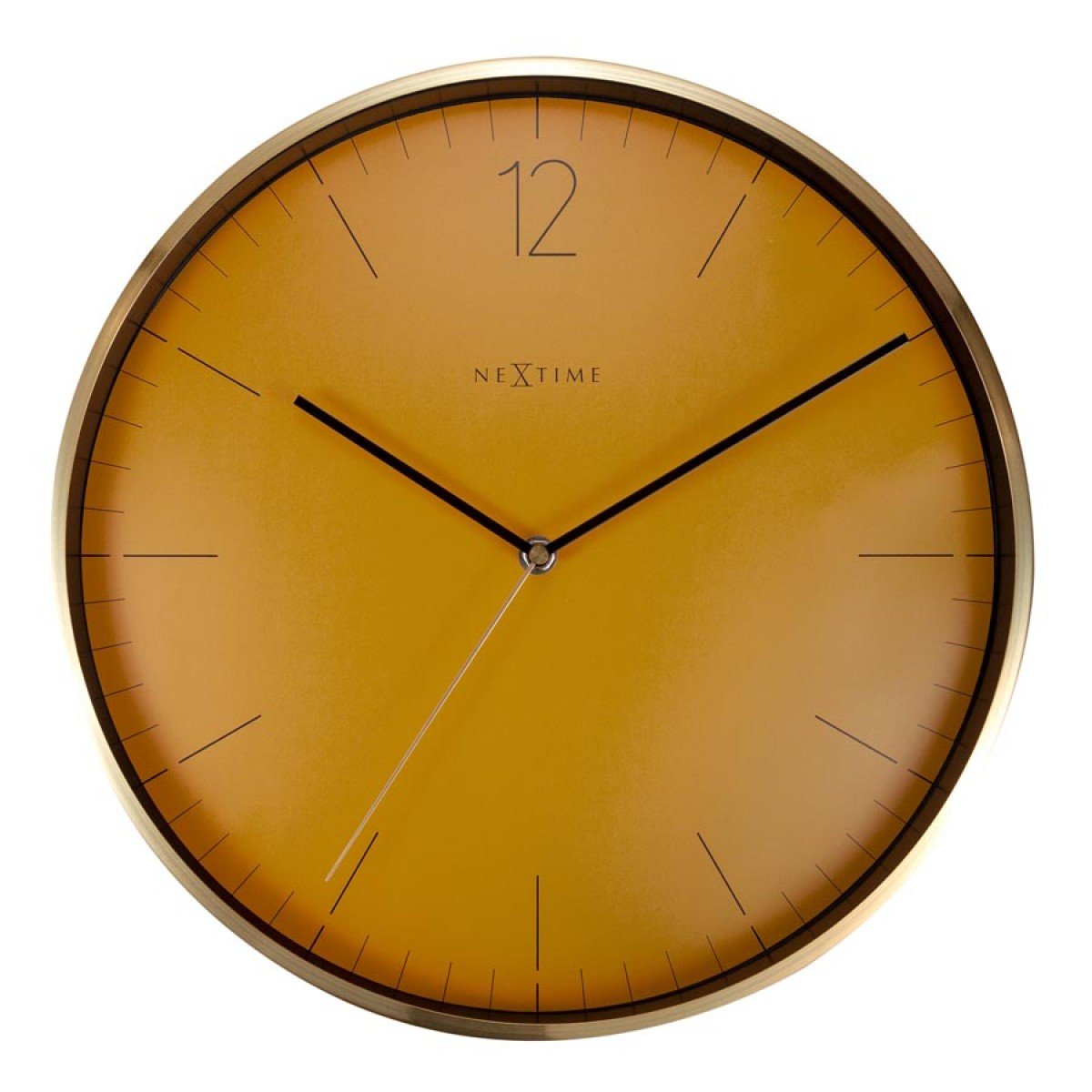Nextime Zegar ścienny Essential Gold pomarańczowy