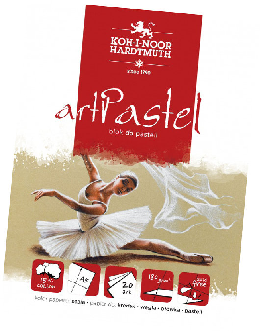 Koh-I-Noor Blok do pasteli artpastel sepia A5 20K 180g