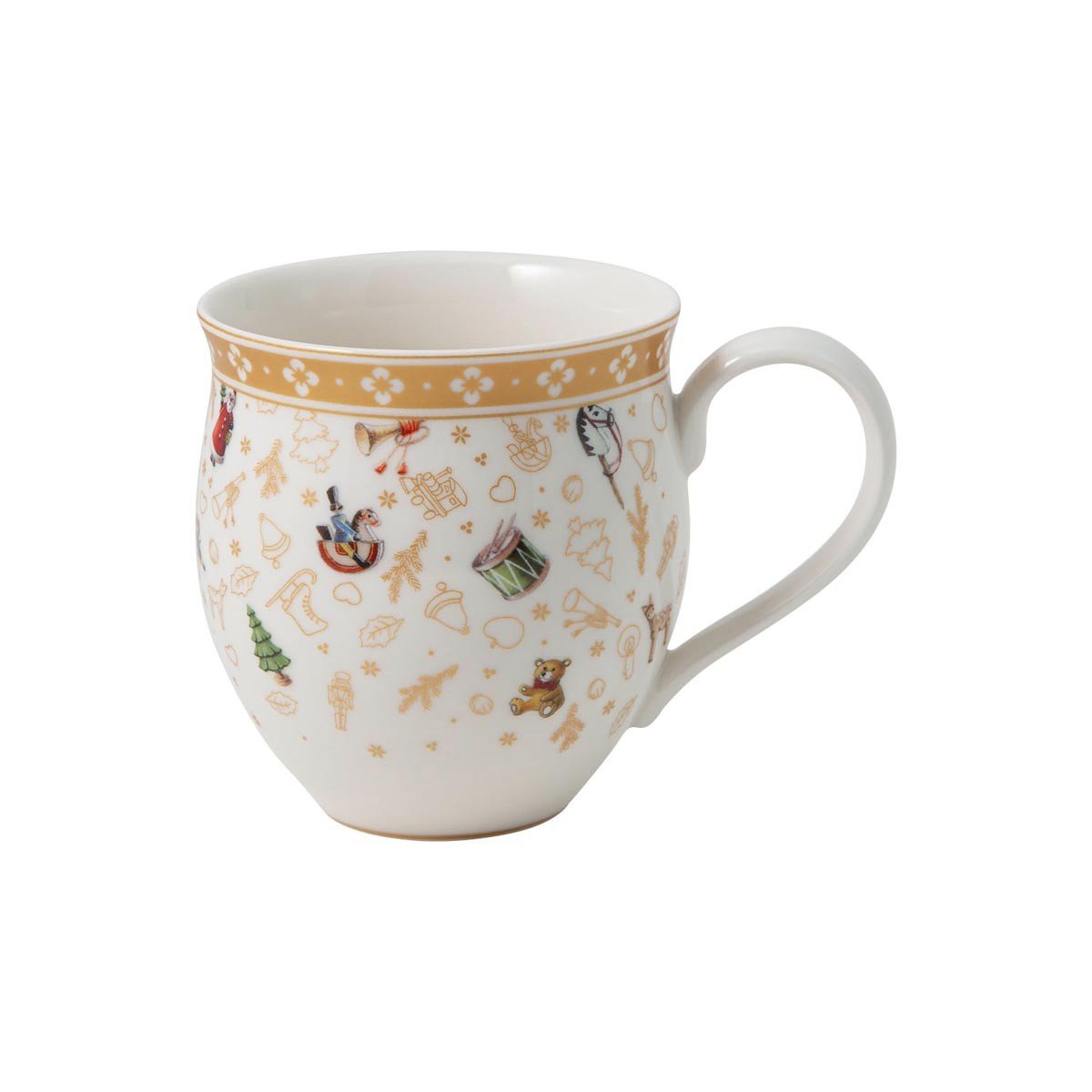 Kubek VILLEROY & BOCH Anniversary Edition 2020 Toy's Delight, biało-złoty, 340 ml