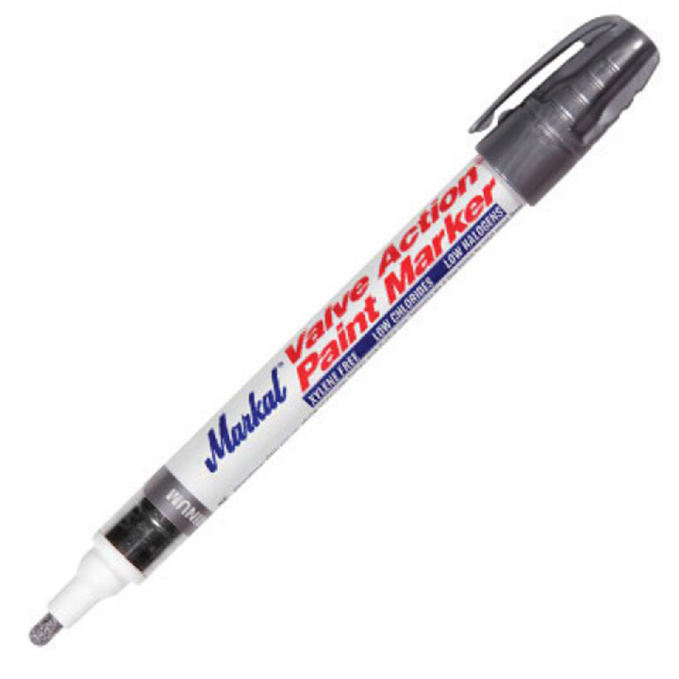 Marker przemysłowy, Markal Valve Action Paint, srebrny
