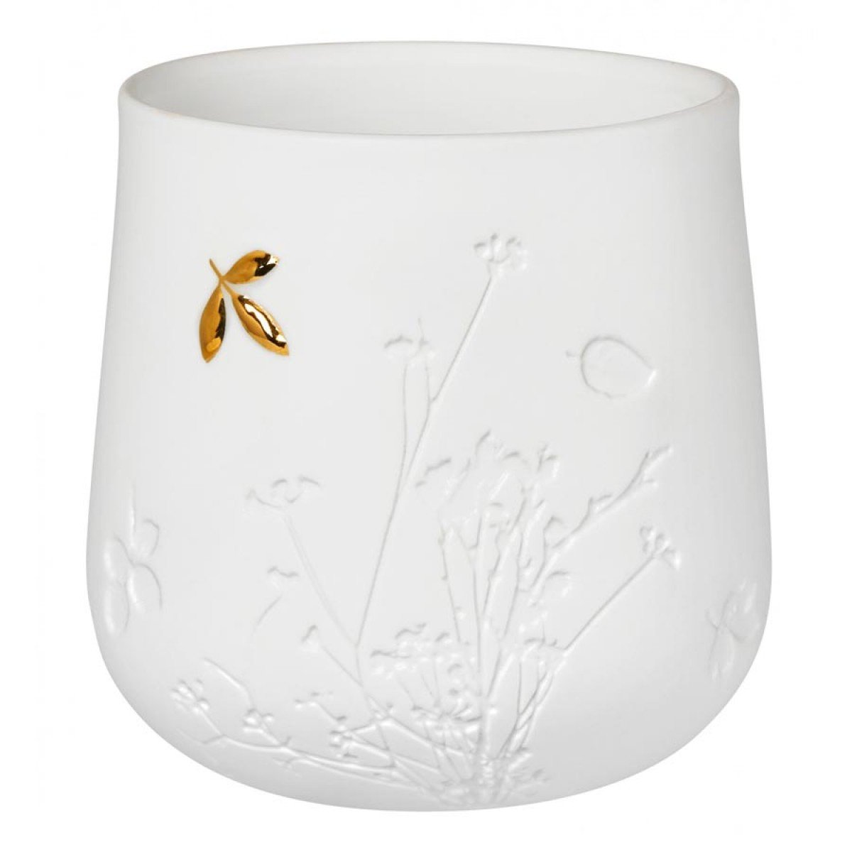 Raeder Świecznik Złoty listek C14134