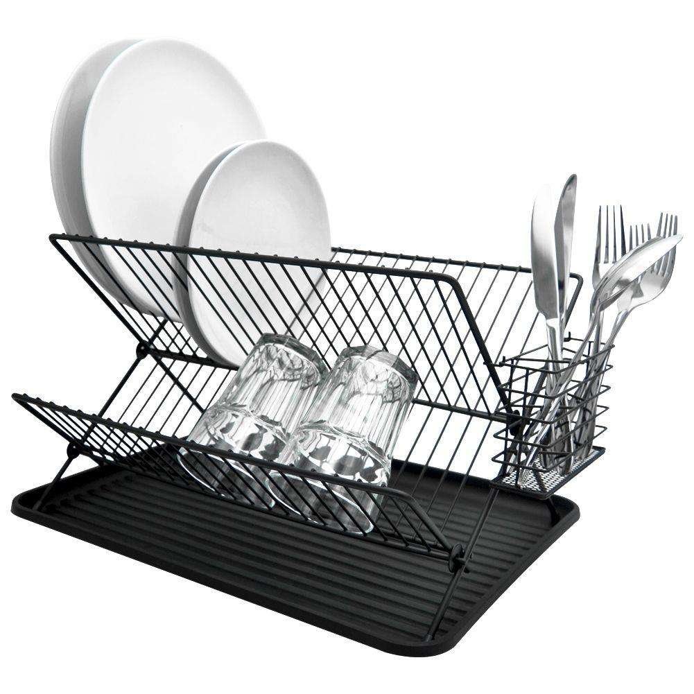 KME BUSINESS SUSZARKA NA NACZYNIA CZARNA 45X32X25,5CM 150622