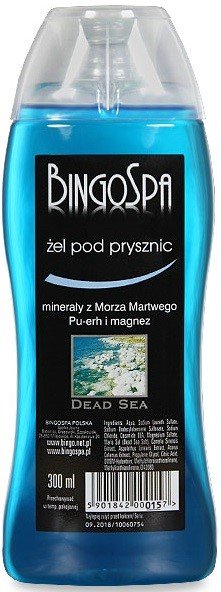 Bingospa BINGOSPA - Żel pod prysznic z minerałami z morza martwego, Pu-erh i magnezem - 300 ml BINZMEMML