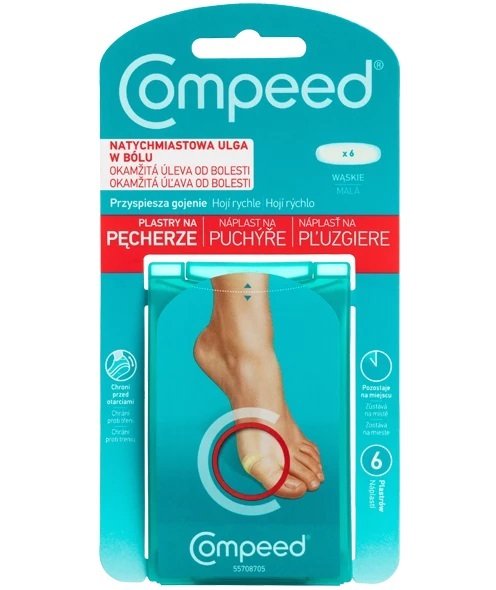 FERROSAN A S Plaster COMPEED na pecherze 2,0x6,0cm wąski 6 sztuk 9034226