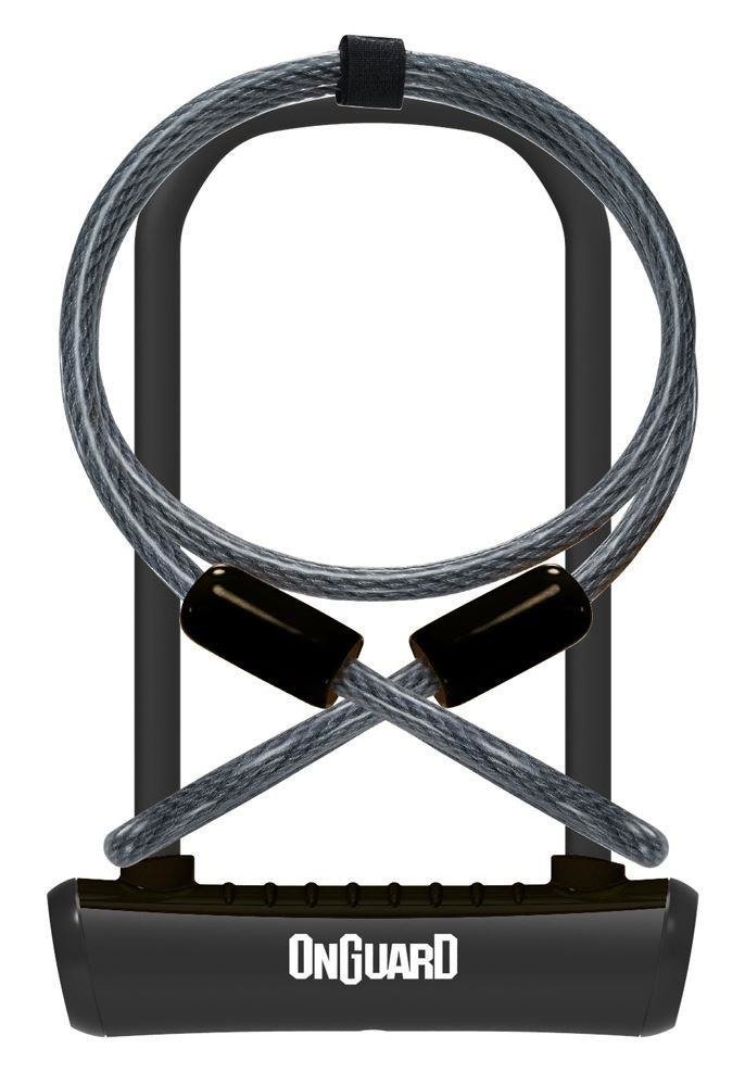 Onguard Zapięcie rowerowe NEON 8154BL U-LOCK - 115mm 230mm - uchwyt + 2 x Klucze + linka 10mm 120cm czarne (NEW) A-ONG-8154BL