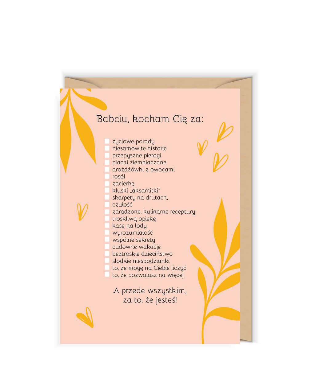 Babciu, kocham Cię