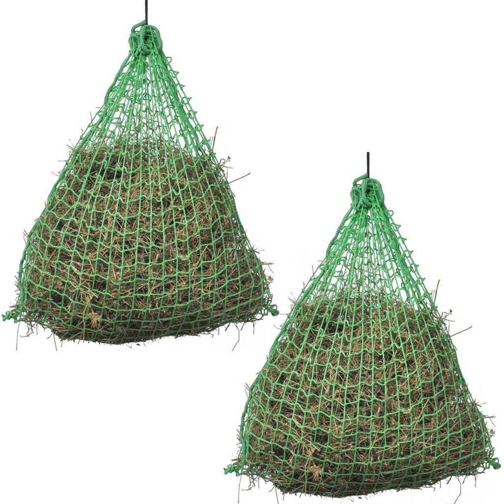 vidaXL vidaXL Siatka na siano okrągła 0,75x0,5 m, PP, 2 szt.