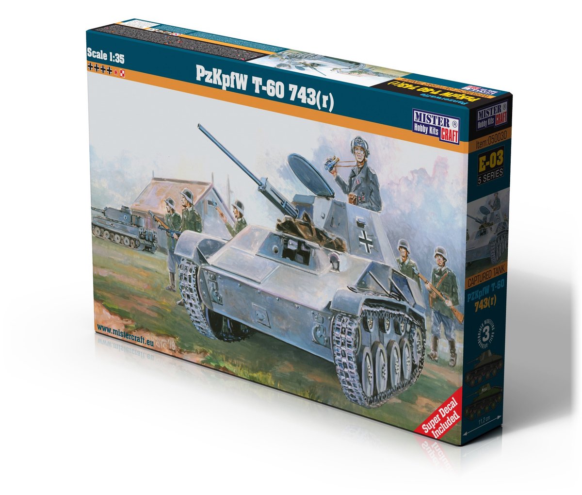 Model czołgu 1:35 PzKpfW T-60 743(r) E-03