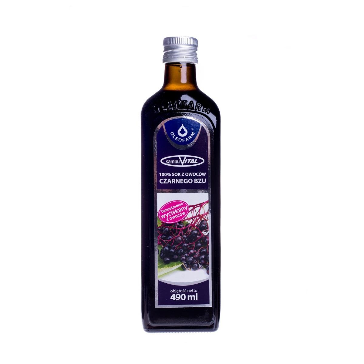 Oleofarm Nova Sp. z o.o. 100% sok z owoców czarnego bzu, 490 ml