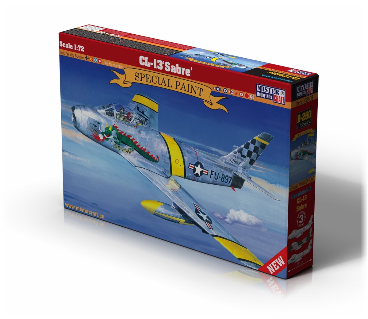 OLYMP AIRCRAFT olymp aircraft Model samolotu do sklejania CL-12/F-86F "Sabre&quot 1:72 D-260
