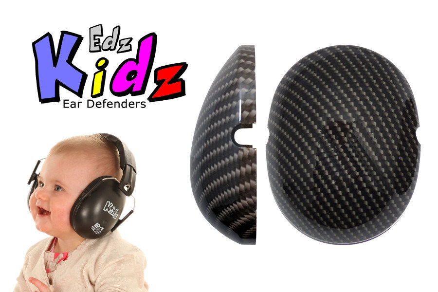 Wymienne nakładki na słuchawki ochronne, Edz Kidz - czarne grafitowe
