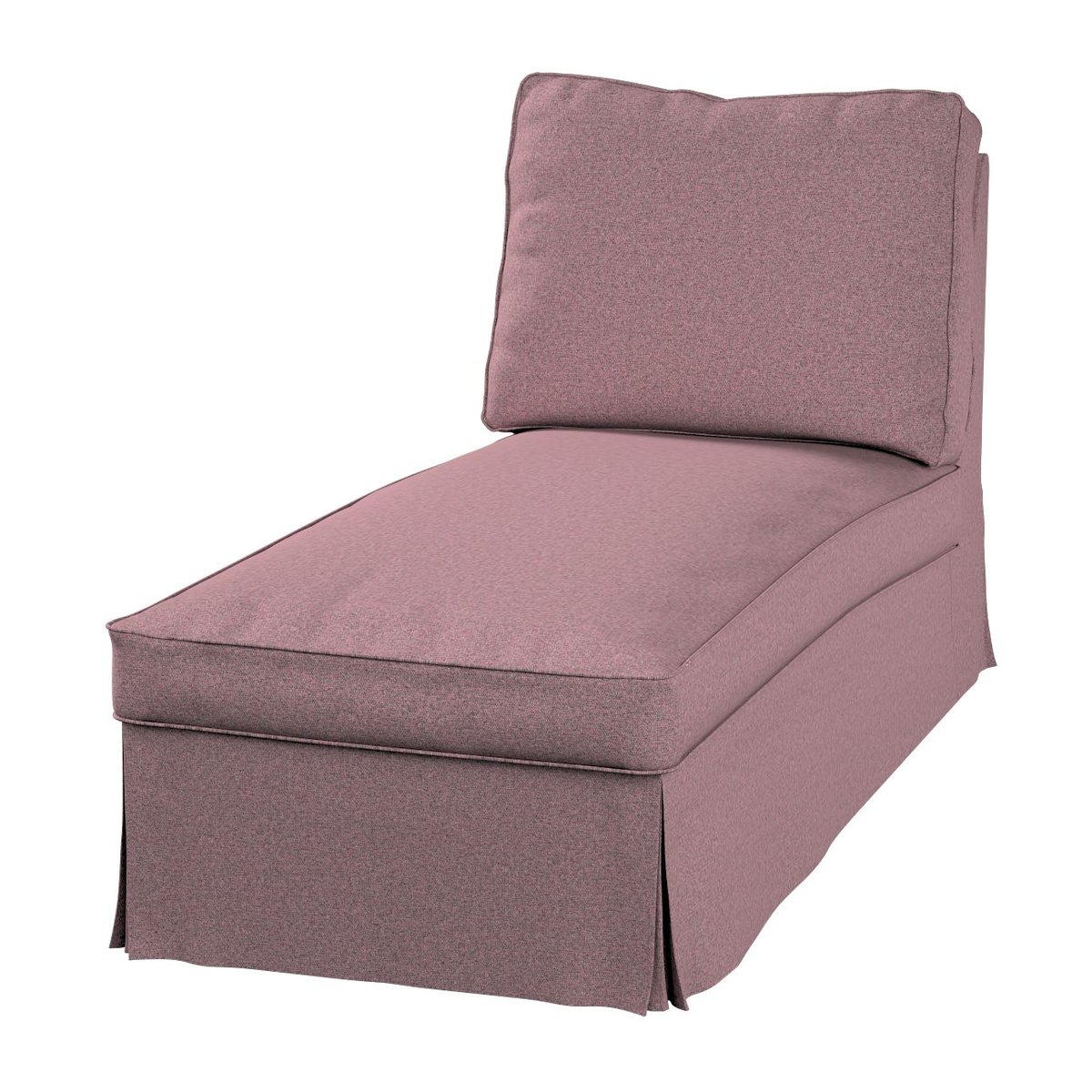 Pokrowiec na szezlong Ektorp, DEKORIA, różowy z czarną nitką, 63x166x73 cm