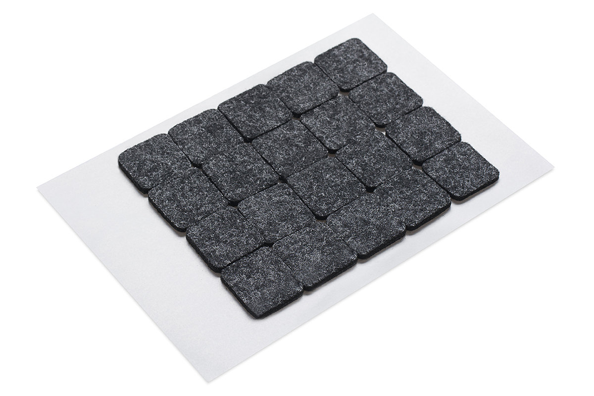 Podkładka samoprzylepna FIRM czarny / 2x2 / filc