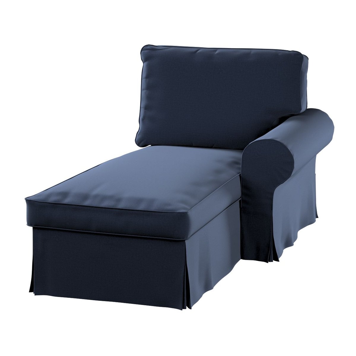 Pokrowiec na szezlong Ektorp prawy, DEKORIA, granatowy, 84x166x73 cm