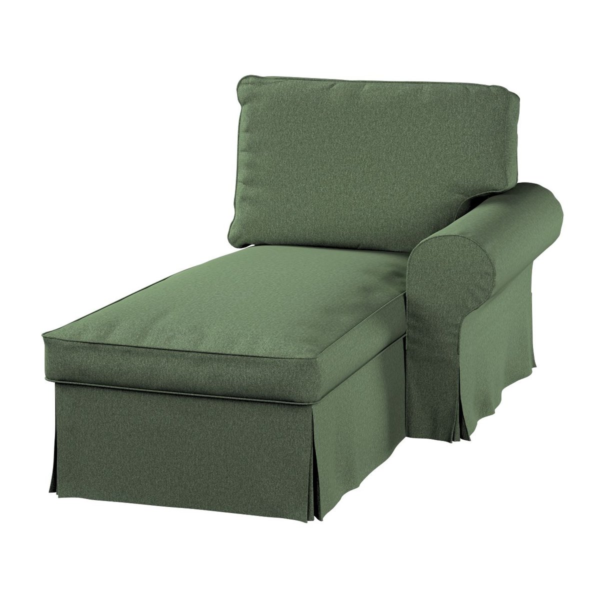 Pokrowiec na szezlong Ektorp prawy, DEKORIA, zielony melanż, 84x166x73 cm