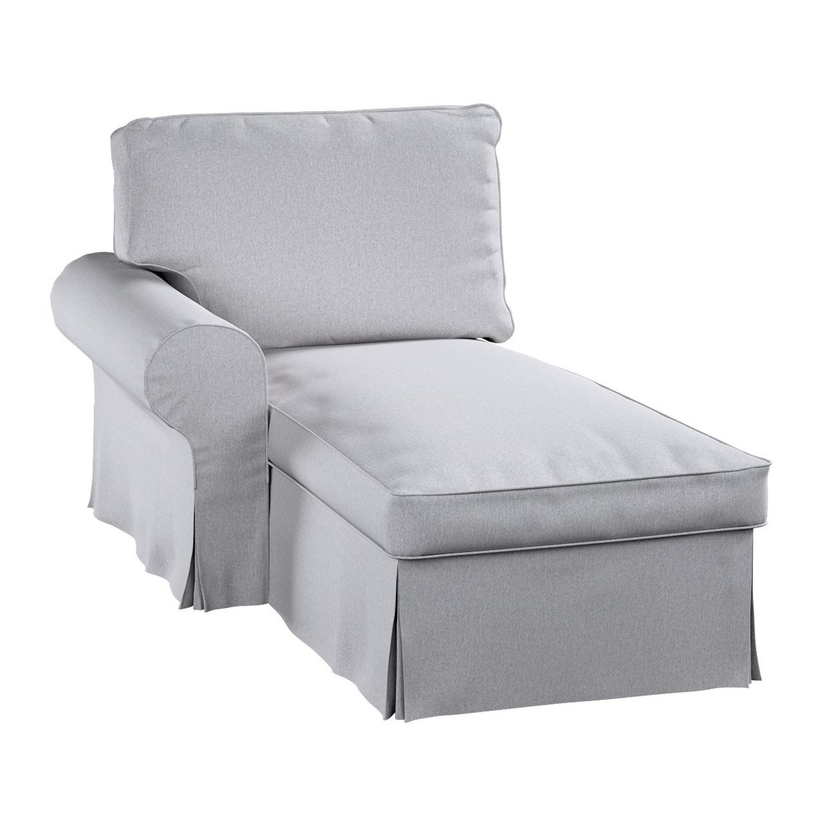 Pokrowiec na szezlong Ektorp lewy, DEKORIA, szary melanż, 84x166x73 cm