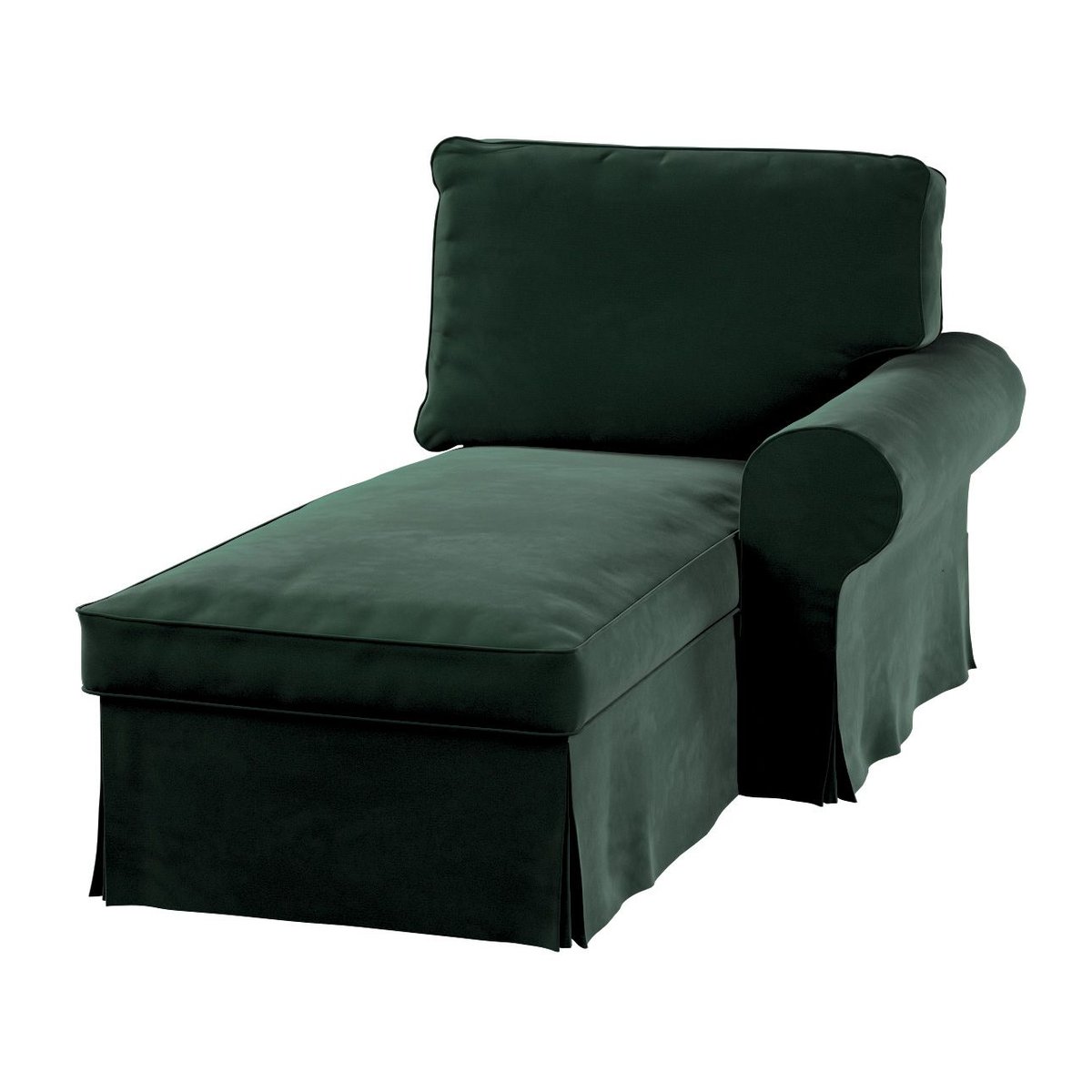 Dekoria Pokrowiec na szezlong Ektorp prawy ciemny zielony 84 x 166 x 73 cm Velvet 641-704-25