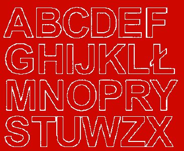 Litery samoprzylepne 4 cm czerwone matowy - Matowa