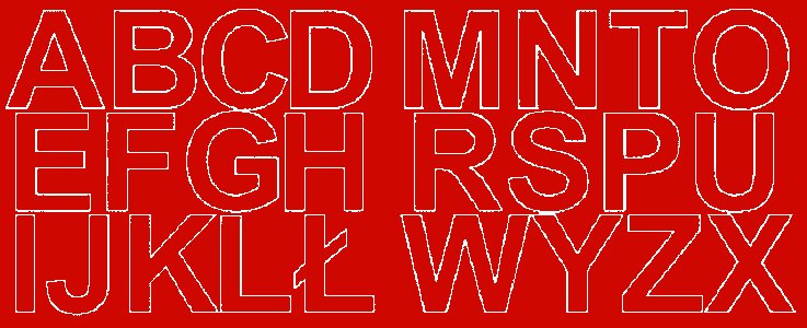 Litery samoprzylepne 6 cm czerwone matowy - Matowa