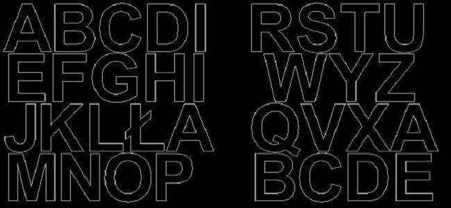 Litery samoprzylepne 6 cm czarny matowy - Matowa