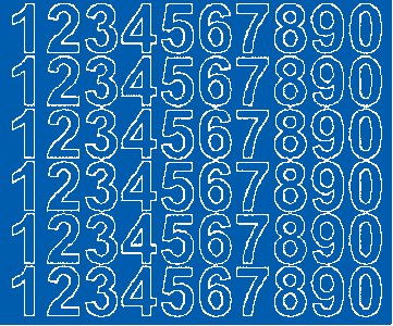 Cyfry samoprzylepne 3 cm niebieski matowy - Matowa