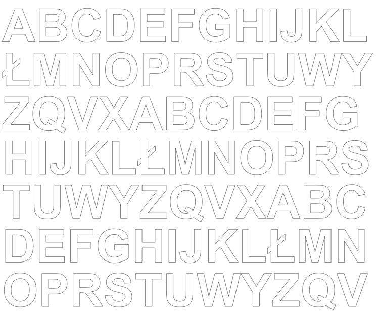 Litery samoprzylepne 2 cm białe z połyskiem - Błyszcząca